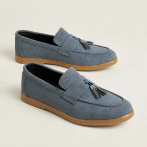 Tassel Suede Loafers - Icicle Grey